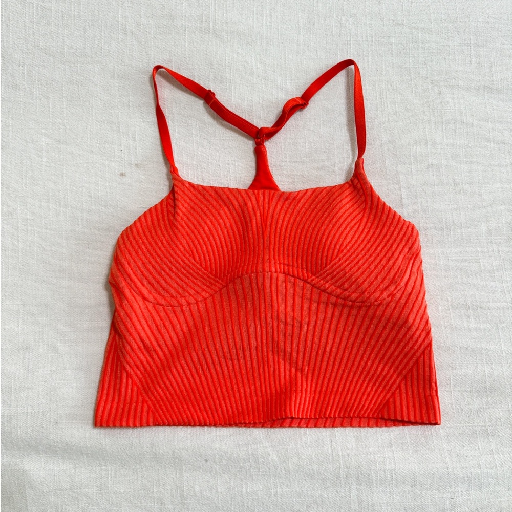 lululemon orange and red top